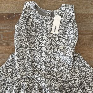 Janie and Jack Gray and White Patterned Dress